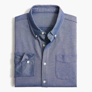 J. Crew Factory Sz. XXL Dusty Twilight Performance Knit Oxford Shirt Preppy Work